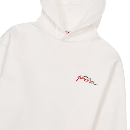 Crossword Heart Hoodie | Stone White