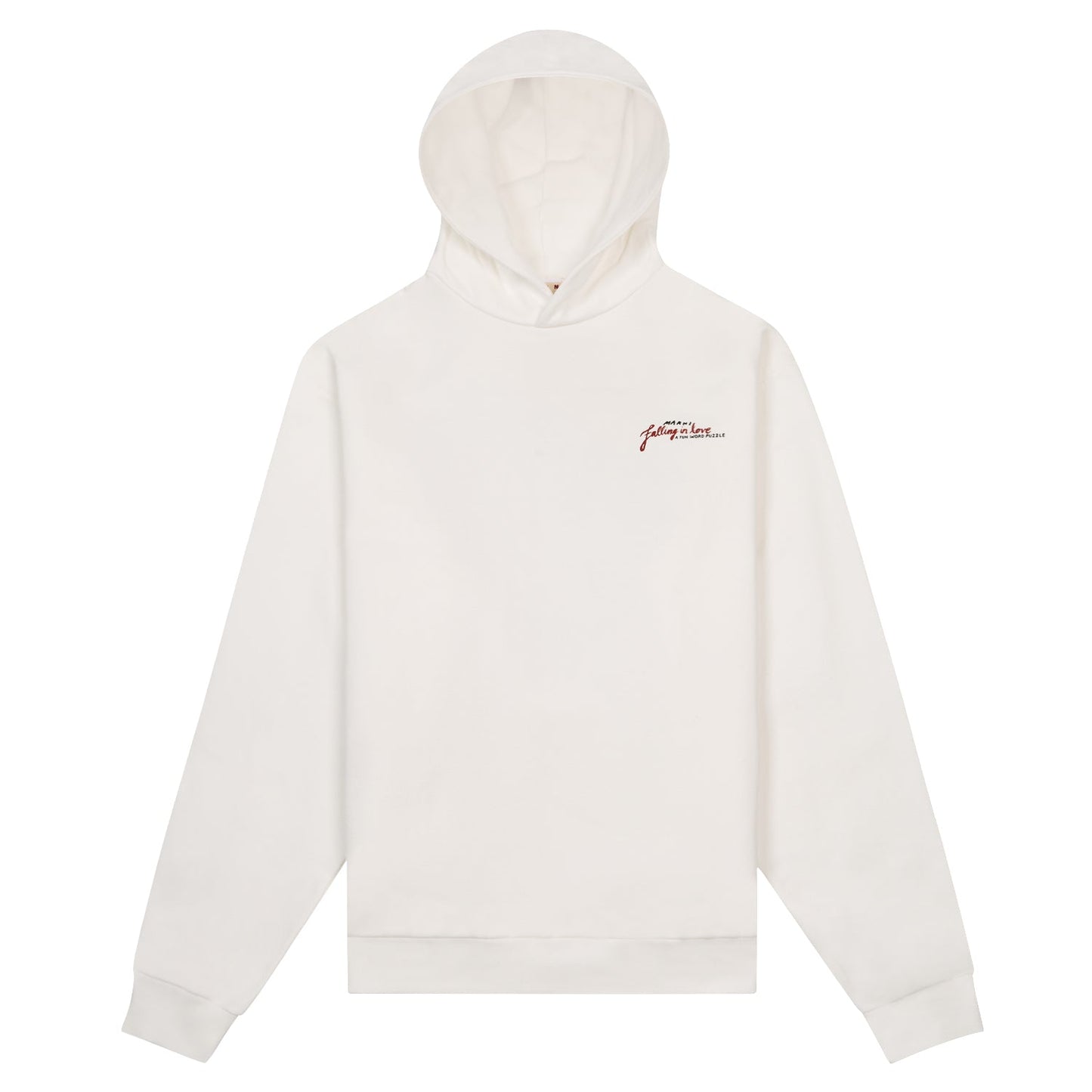 Crossword Heart Hoodie | Stone White