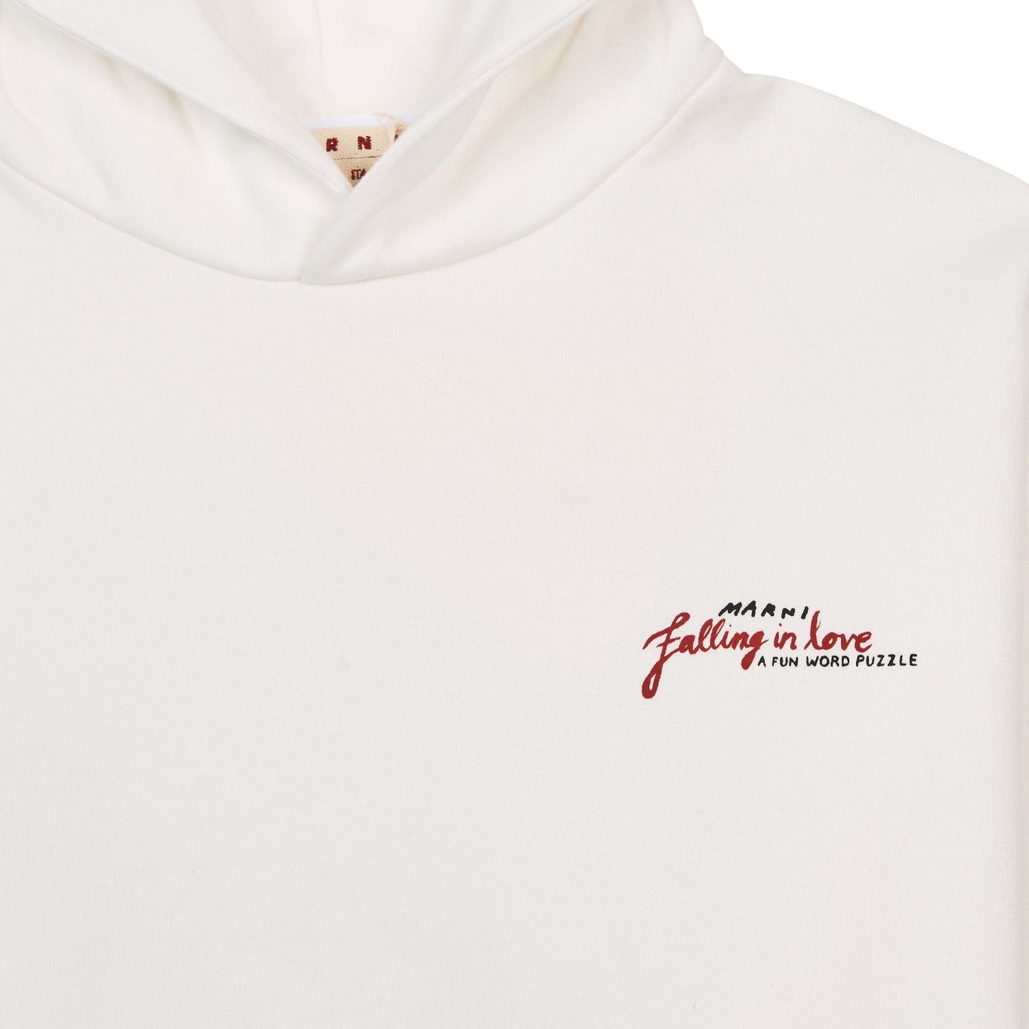 Crossword Heart Hoodie | Stone White