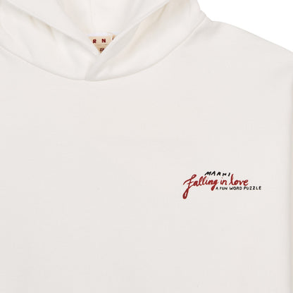 Crossword Heart Hoodie | Stone White