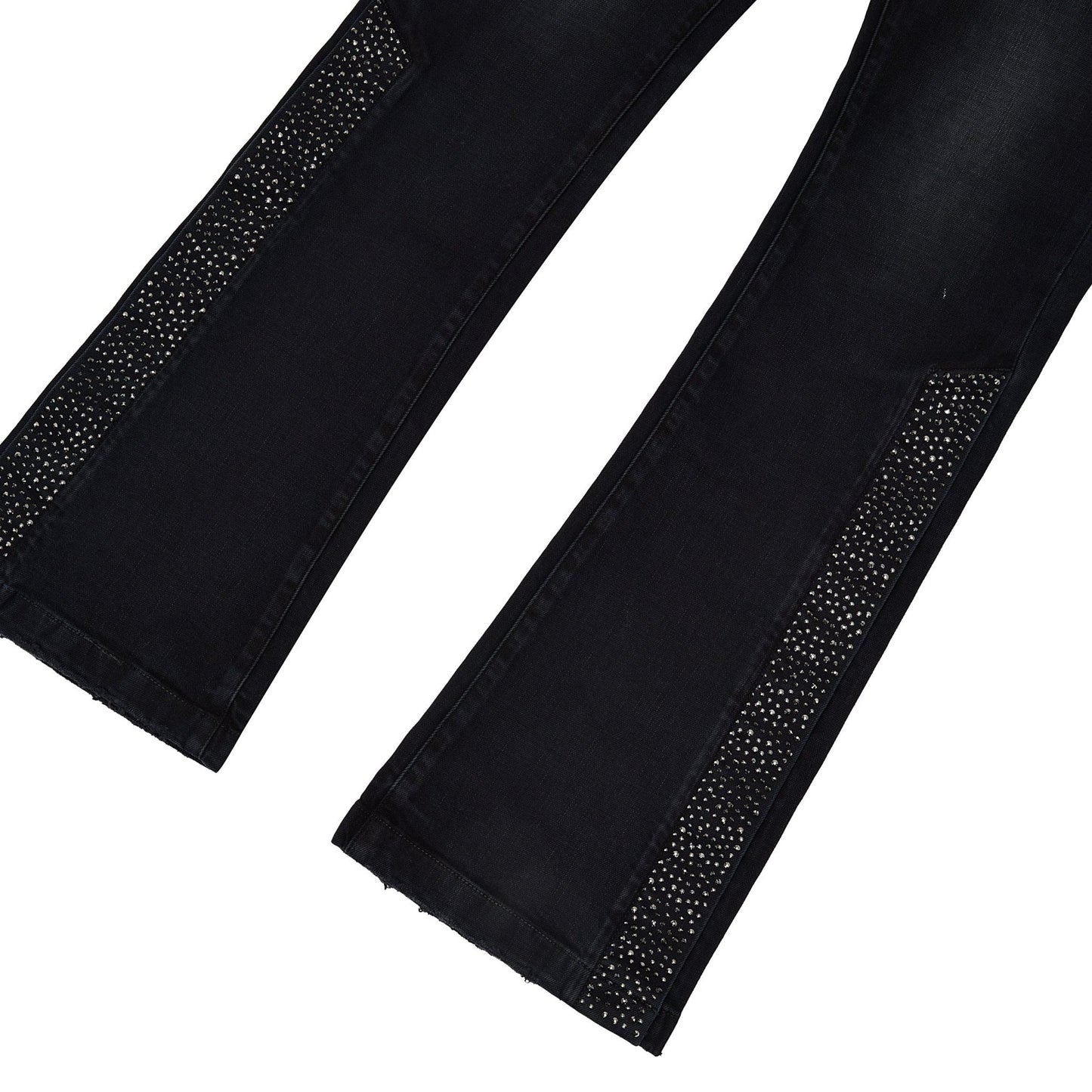 Crystal Snap Flared Denim