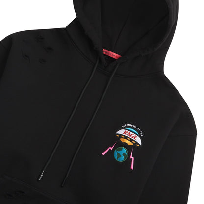 Distressed Logo Hoodie | Black