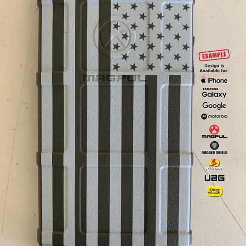 CLEARANCE - Magpul Industries Custom UV-Laser Printed Apple iPhone 5 iPhone 5S Only WHITE FLAG ON BLACK BACKGROUND EGO118