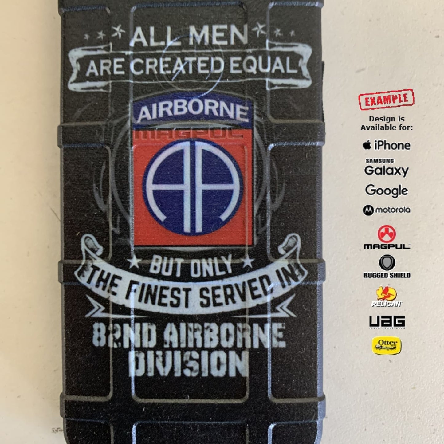 CLEARANCE - Magpul Industries Custom UV-Laser Printed Apple iPhone 5 iPhone 5S Only 82ND AIRBORNE EGO119