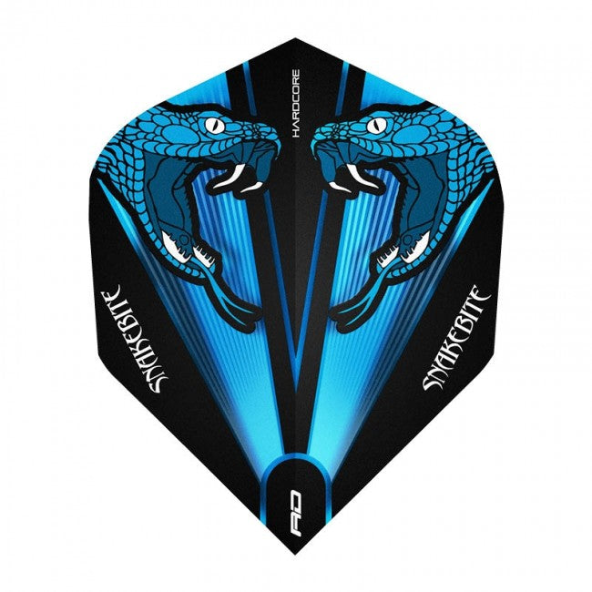 Red Dragon Peter Wright Snakebite Transparent Flights - Blue