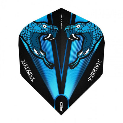 Red Dragon Peter Wright Snakebite Transparent Flights - Blue