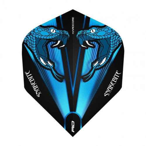 Red Dragon Peter Wright Snakebite Transparent Flights - Blue