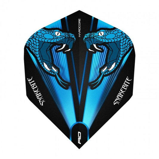 Red Dragon Peter Wright Snakebite Transparent Flights - Blue