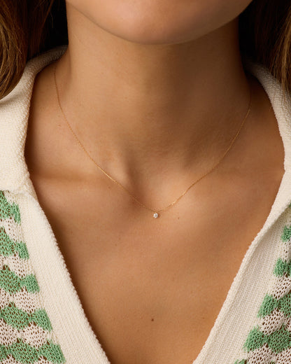 18K Floating Diamond Necklace