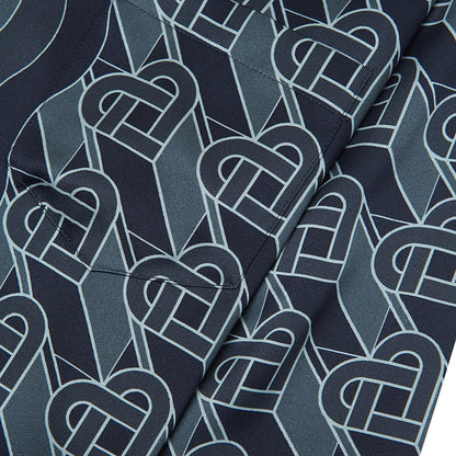 Heart Monogramme Silk Shirt | Black