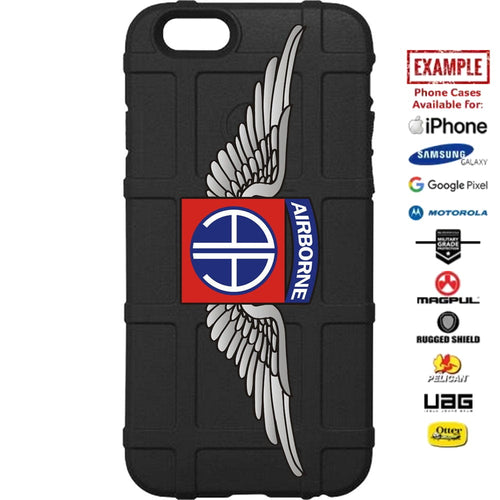 US Army 82nd Airborne Division Wings Custom Printed Case Design for Apple, Samsung, Google & Motorola Phone Models