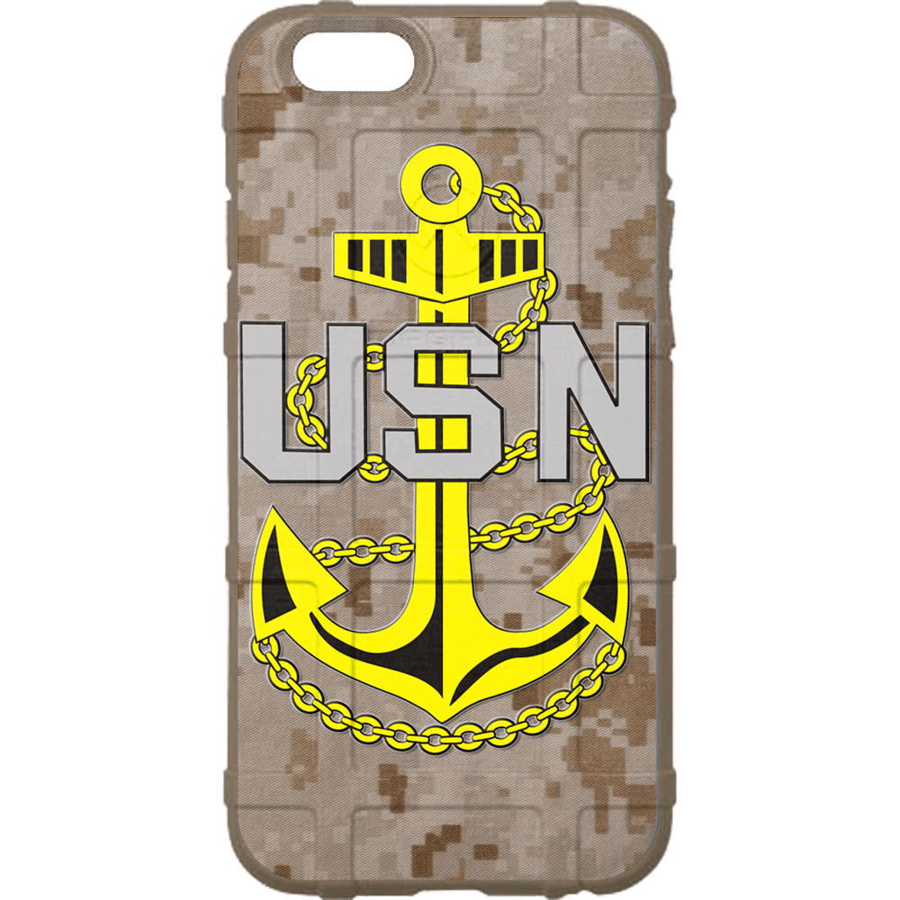 US Navy Anchor on Navy Digital Camouflage Custom Printed Case Design for Apple, Samsung, Google & Motorola Phone Models