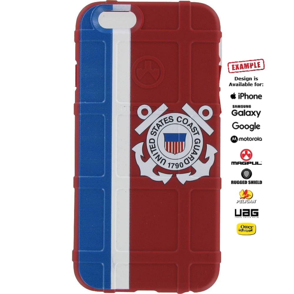 CLEARANCE - Magpul Industries Custom UV-Laser Printed MAG484-RED Apple iPhone 6/6s ONLY U.S. Coast Guard Case (Printing Blemish) -EGO78