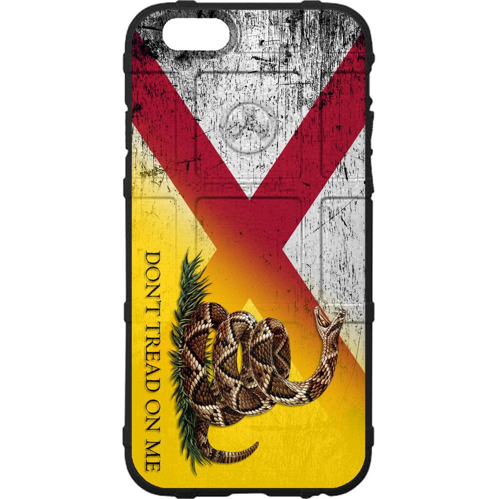 50 US States & Territories, Distressed State Flag Series Don't Tread on Me Custom Printed Case Design for Apple, Samsung, Google & Motorola Phone Models