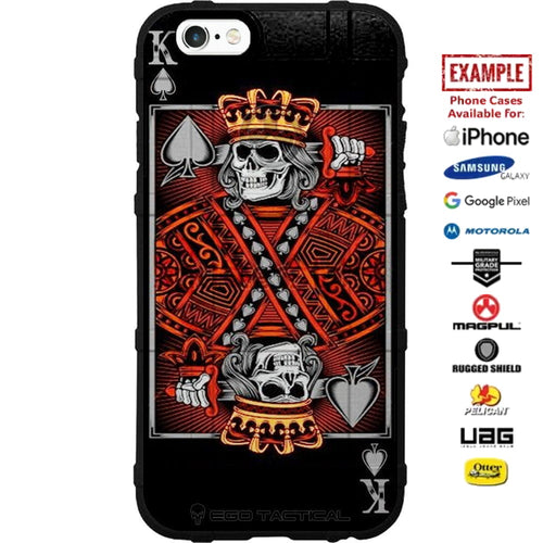 Suicide King Card Print Custom Printed Case Design for Apple, Samsung, Google & Motorola Phone Models