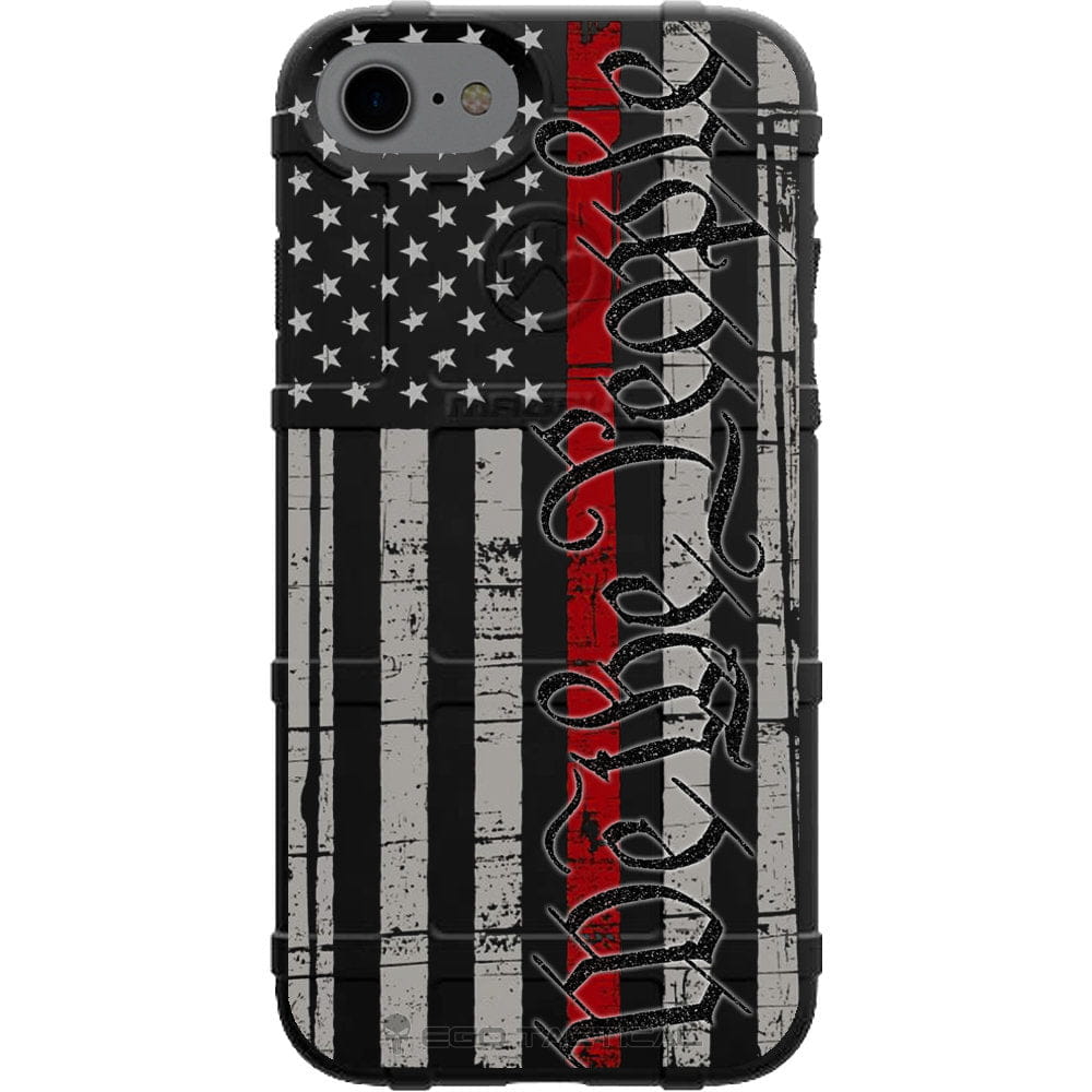 We the People Thin Red Line Assaulting Subdued Flag Custom Printed Case Design for Apple, Samsung, Google & Motorola Phone Models