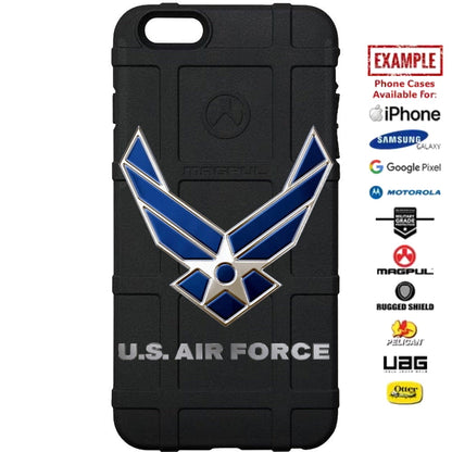 U.S. Air Force Blue Logo Custom Printed Case Design for Apple, Samsung, Google & Motorola Phone Models