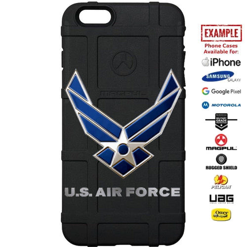U.S. Air Force Blue Logo Custom Printed Case Design for Apple, Samsung, Google & Motorola Phone Models