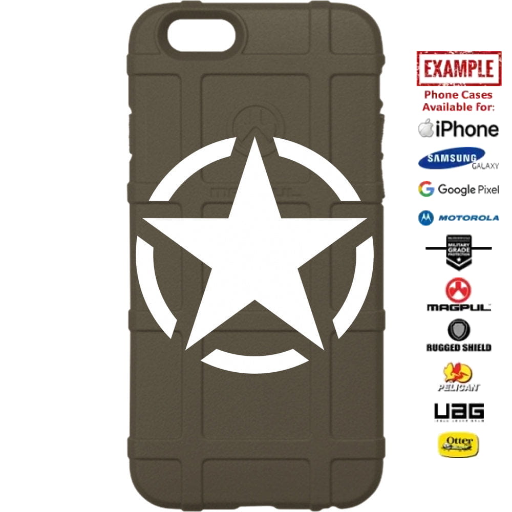 U.S. Army Star Custom Printed Case Design for Apple, Samsung, Google & Motorola Phone Models