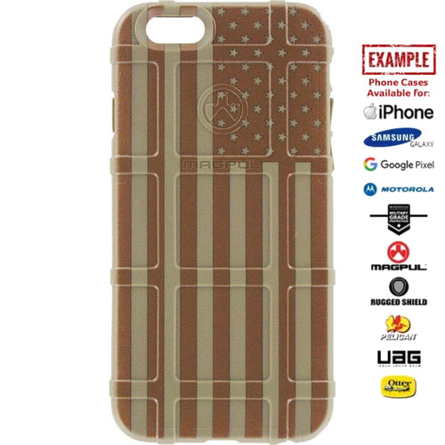 US American Flag Desert Subdued on Flat Dark Earth Custom Printed Case Design for Apple, Samsung, Google & Motorola Phone Models