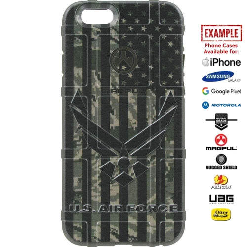 Air Force Subdued US American Flag, on ABU Digital Camouflage Custom Printed Case Design for Apple, Samsung, Google & Motorola Phone Models