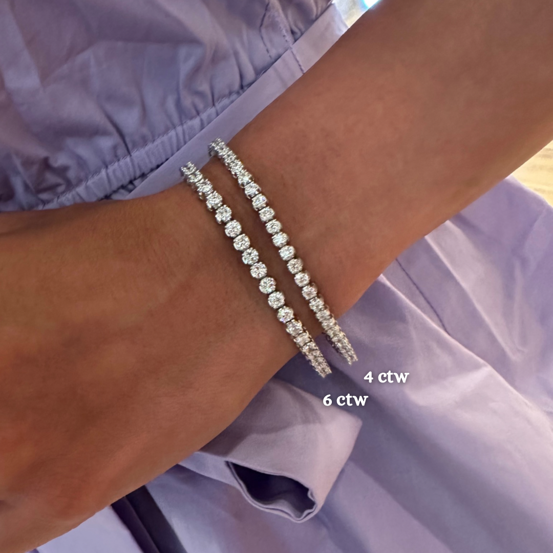 Buttercup Laboratory Grown Diamond Scalloped Tennis Bracelet