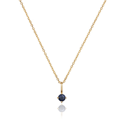 Gold Small Birthstone Pendant Necklace