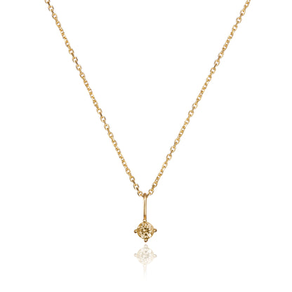 Gold Small Birthstone Pendant Necklace
