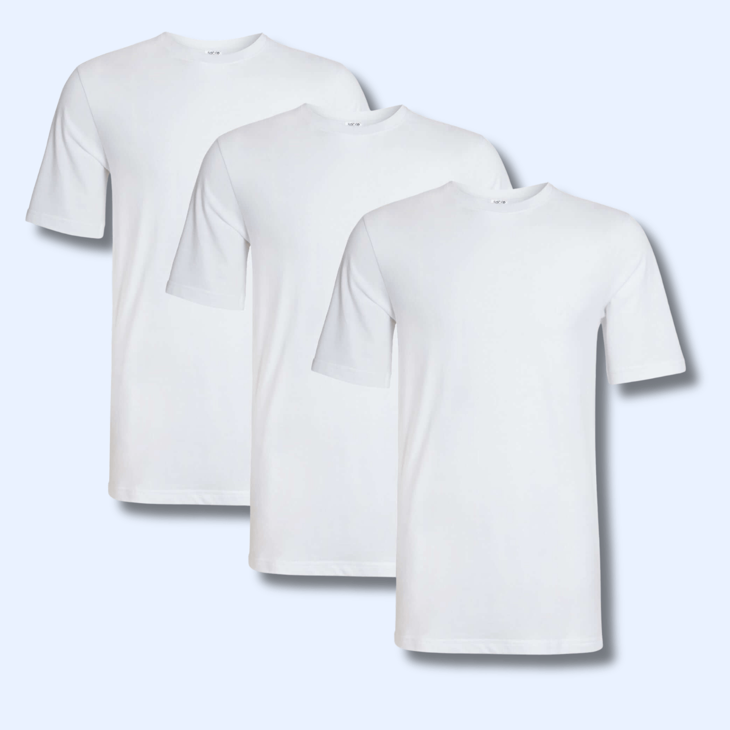 Men's Plain T-Shirts Pack Of 3 Short Sleeve Soft Breathable Cotton Blend Classic Colors For Everyday Casual Wear