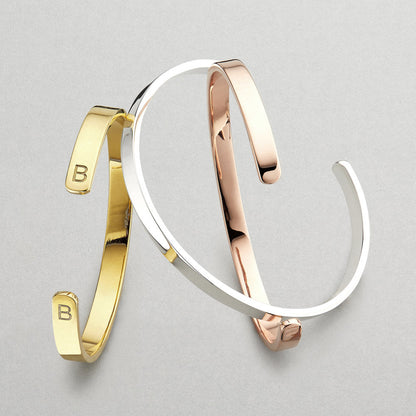 Silver Thick Engraved Bangle