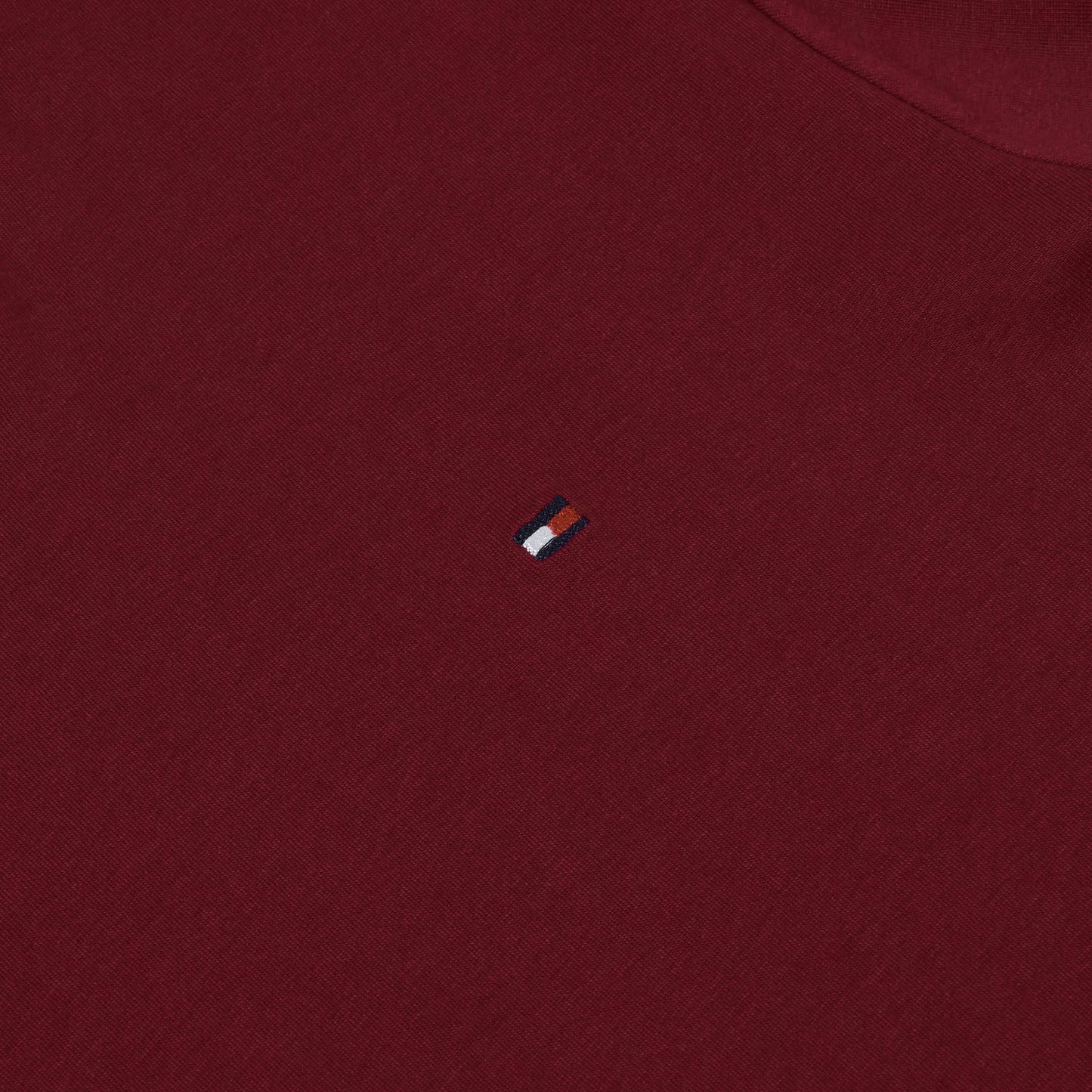 Tommy Hilfiger Flag Embroidery Fitted Crew Neck T-Shirt