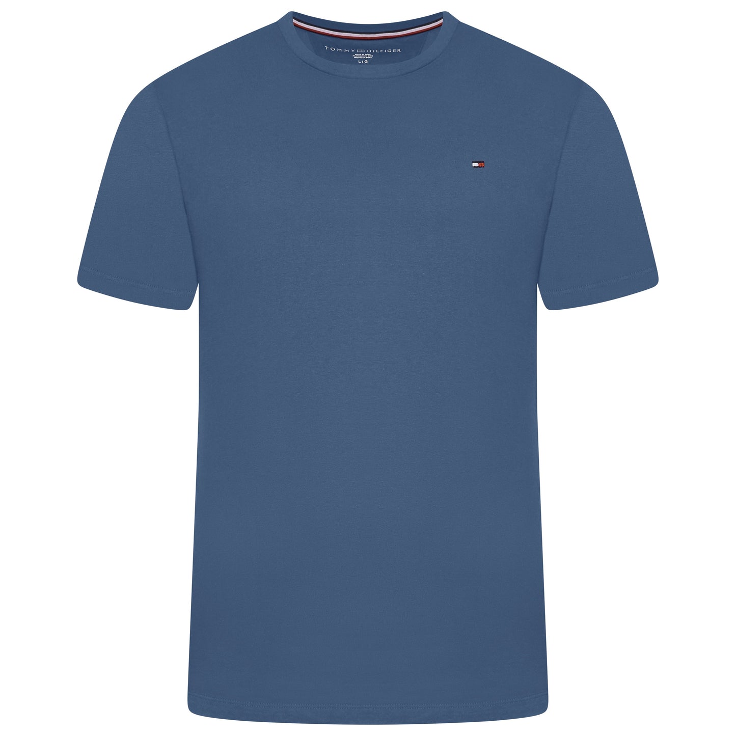 Tommy Hilfiger Flag Embroidery Fitted Crew Neck T-Shirt