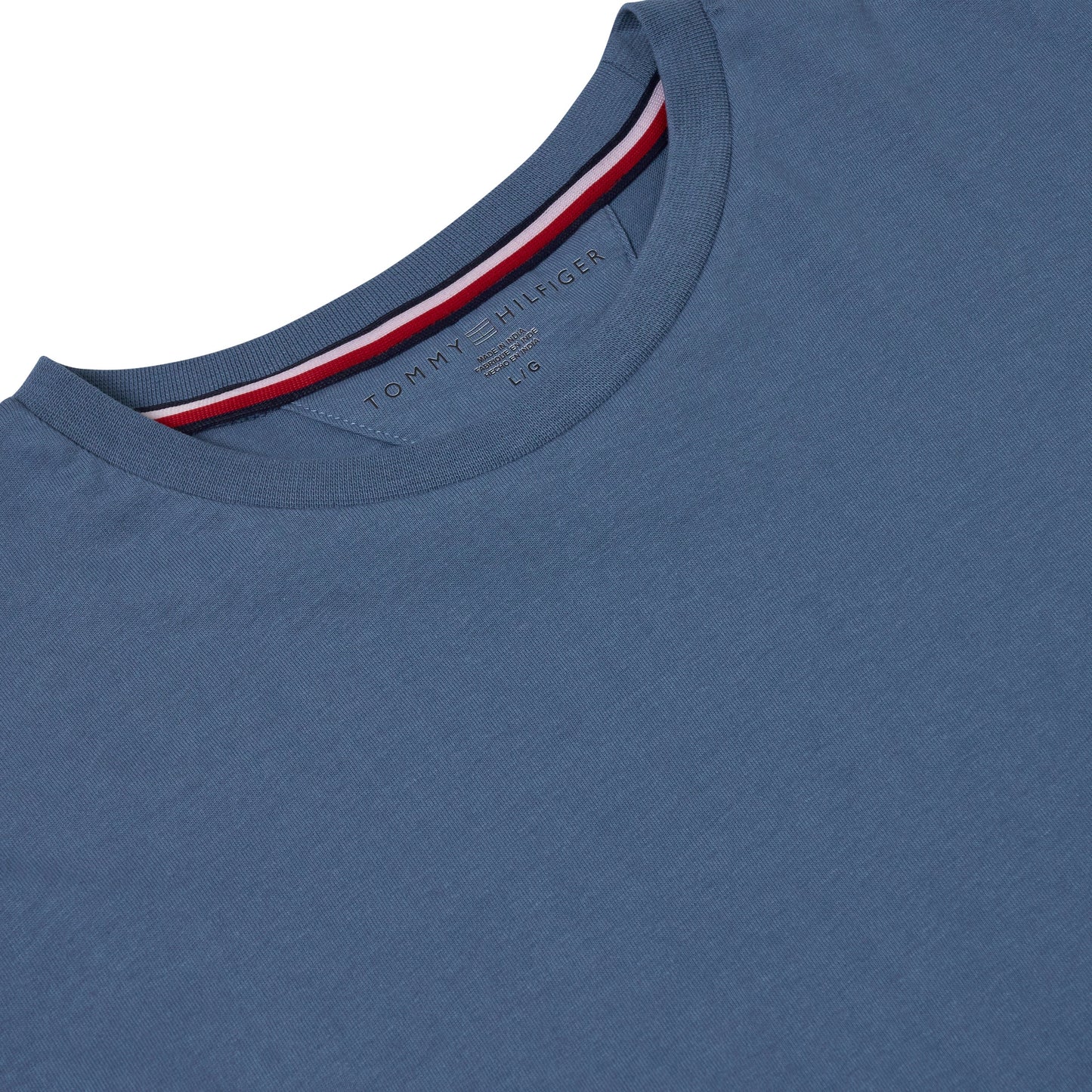 Tommy Hilfiger Flag Embroidery Fitted Crew Neck T-Shirt