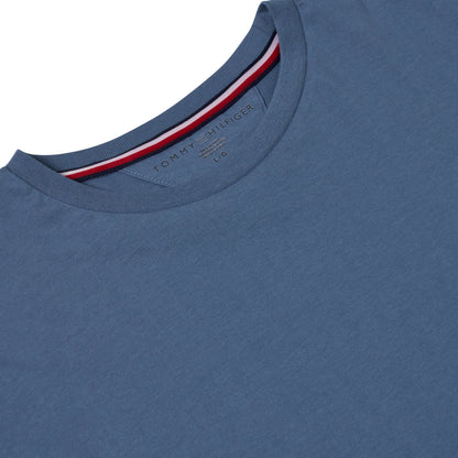 Tommy Hilfiger Flag Embroidery Fitted Crew Neck T-Shirt