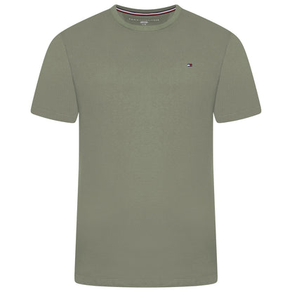 Tommy Hilfiger Flag Embroidery Fitted Crew Neck T-Shirt