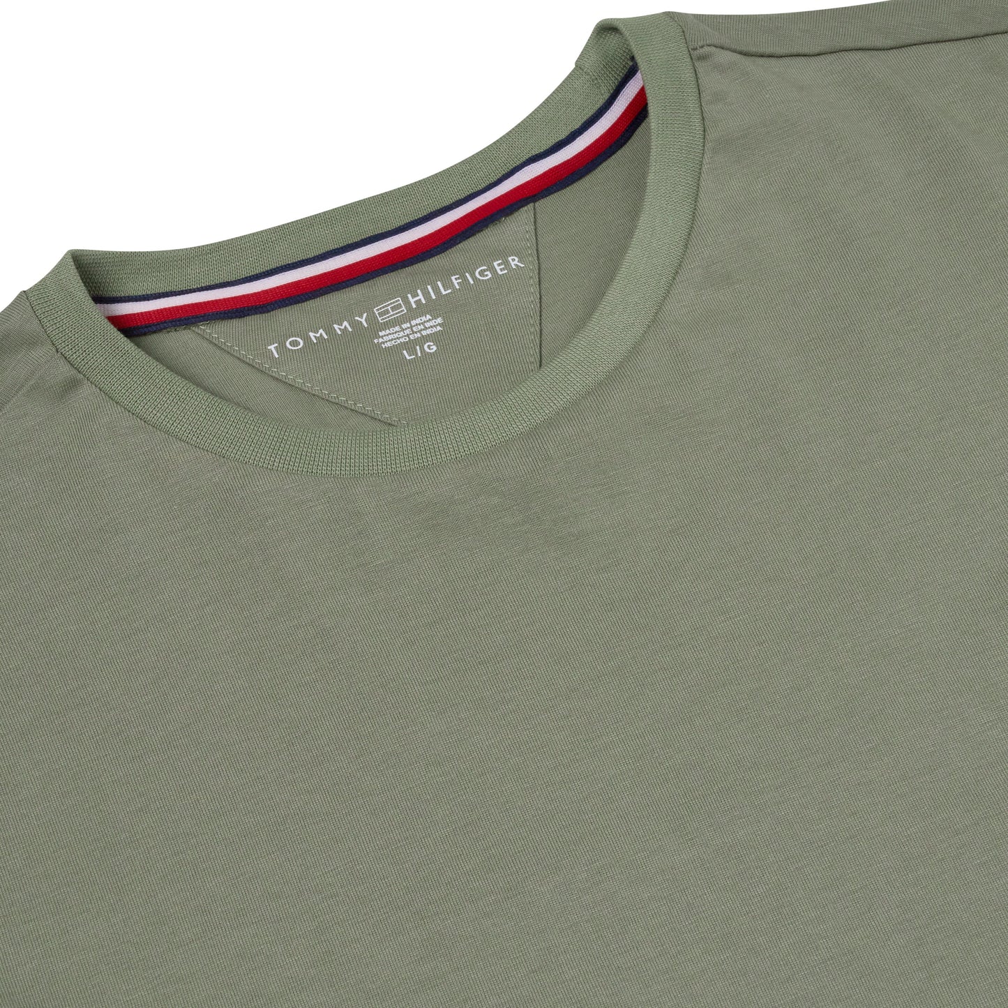 Tommy Hilfiger Flag Embroidery Fitted Crew Neck T-Shirt