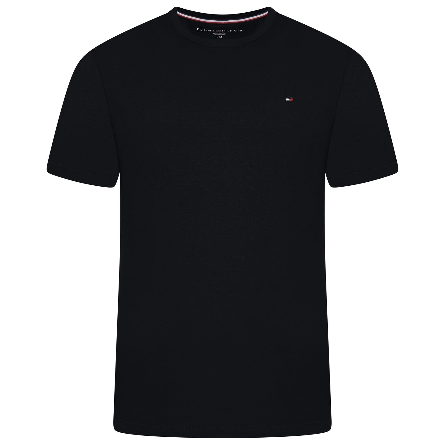 Tommy Hilfiger Flag Embroidery Fitted Crew Neck T-Shirt