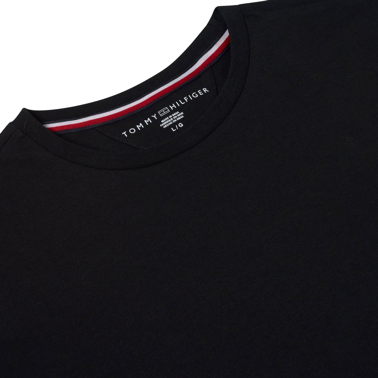 Tommy Hilfiger Flag Embroidery Fitted Crew Neck T-Shirt