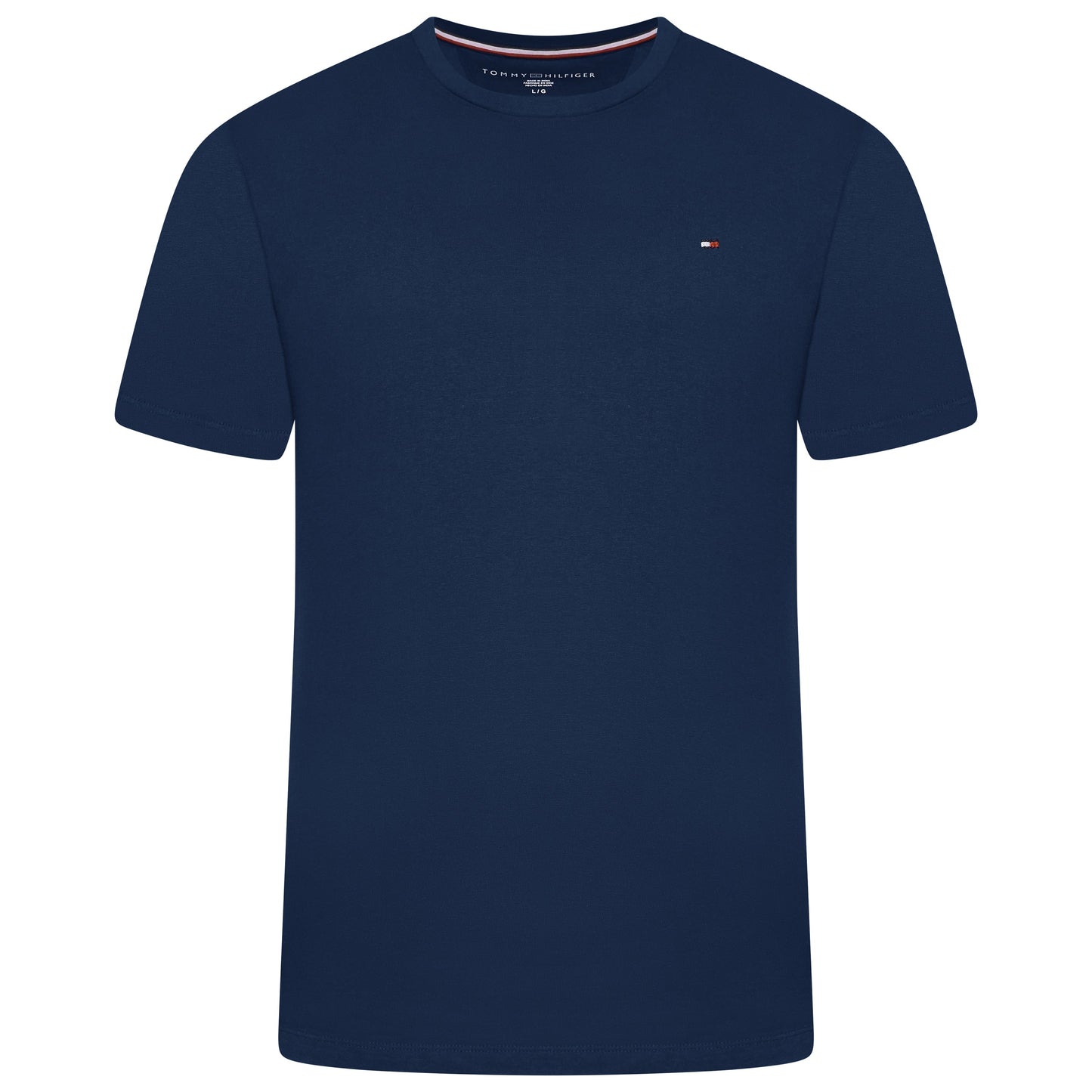Tommy Hilfiger Flag Embroidery Fitted Crew Neck T-Shirt