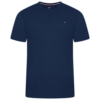 Tommy Hilfiger Flag Embroidery Fitted Crew Neck T-Shirt