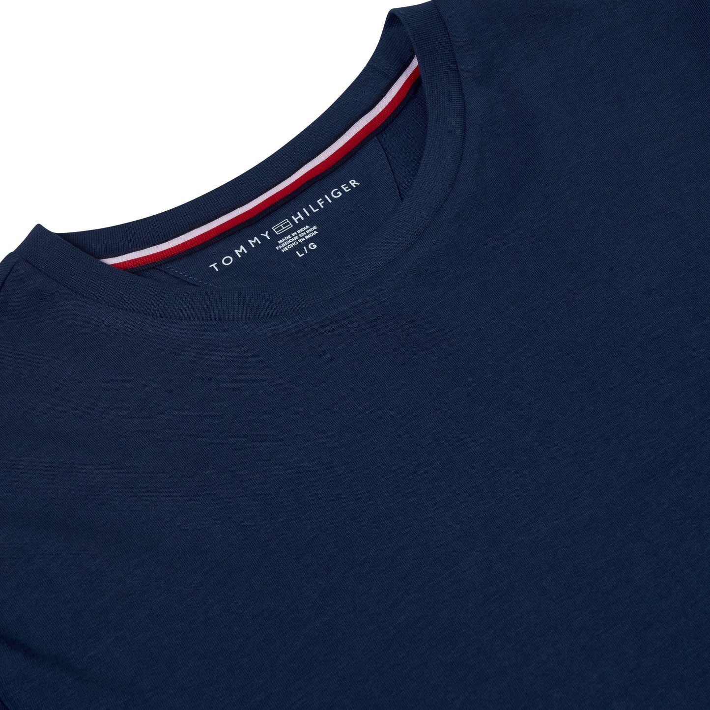 Tommy Hilfiger Flag Embroidery Fitted Crew Neck T-Shirt