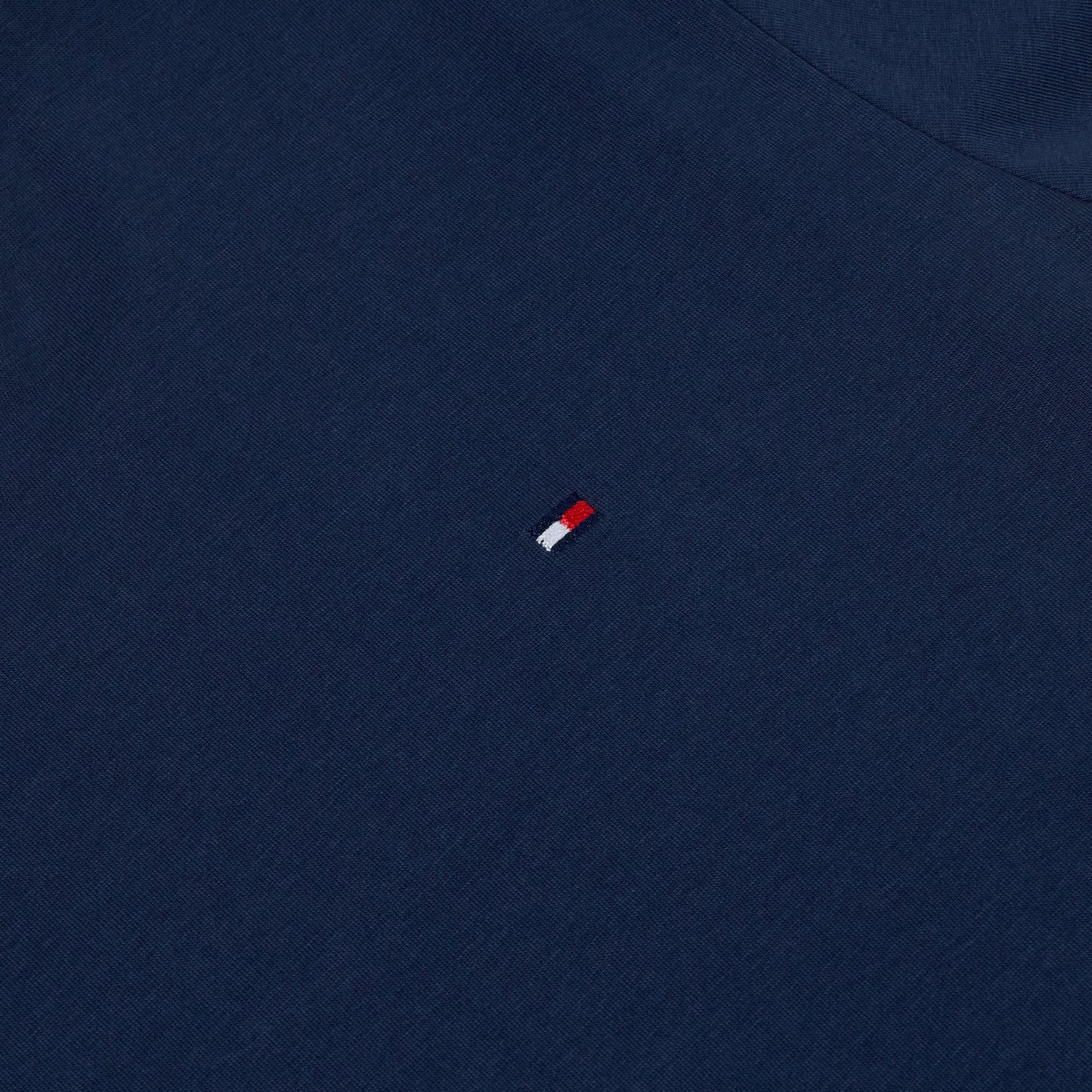Tommy Hilfiger Flag Embroidery Fitted Crew Neck T-Shirt