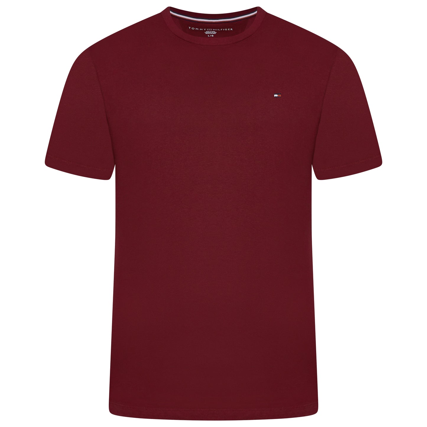 Tommy Hilfiger Flag Embroidery Fitted Crew Neck T-Shirt