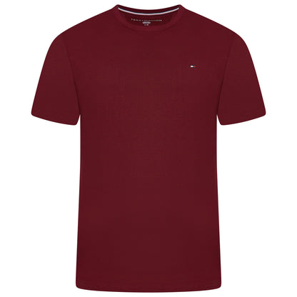 Tommy Hilfiger Flag Embroidery Fitted Crew Neck T-Shirt
