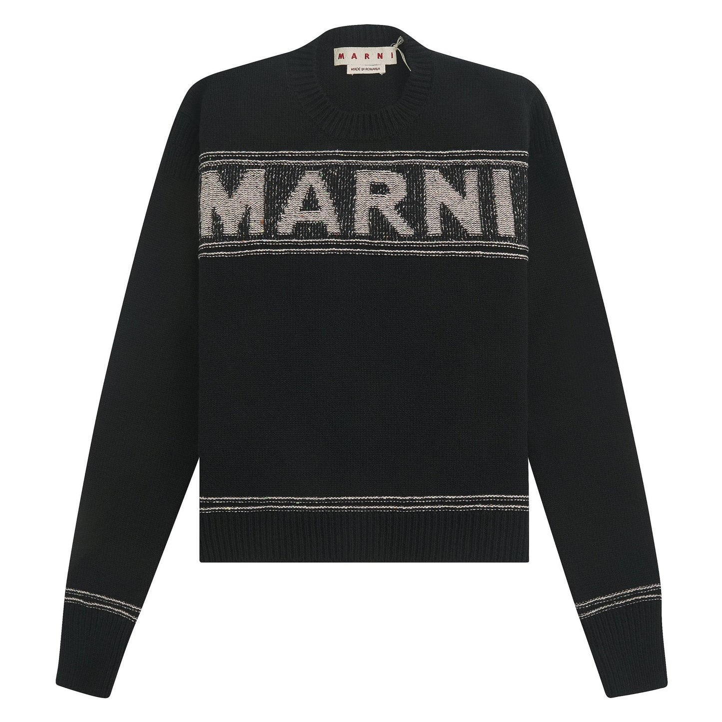 Roundneck Logo Sweater | Black