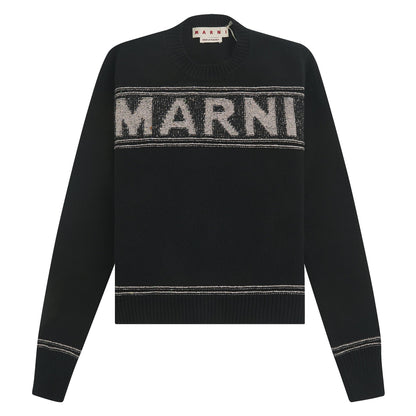 Roundneck Logo Sweater | Black