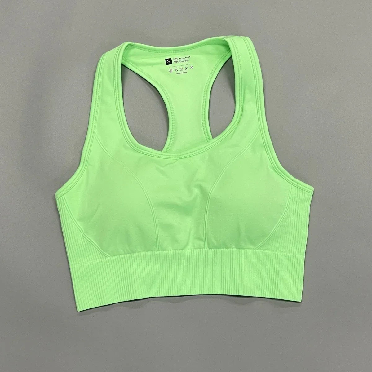 Seamless Sports Bra Set with Peach Hip Trousers – Super Stretch Long Sleeve Yoga Outfit S, M, L