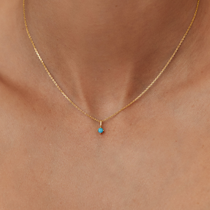 Gold Small Individual Birthstone Charm