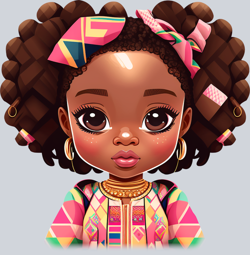 Beautiful Black Girl 6 - STK00523 (DTF Transfers)